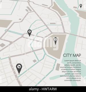 Vector city map Stock Vector