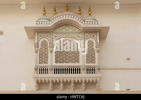 The junagarh fort: an old maharaja palace in Bikaner built in red sandstone Stock Photo