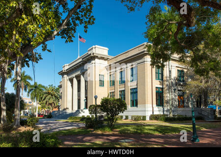 Old Lee County Courthouse (b 1915), Ft Myers, Florida, USA Stock Photo