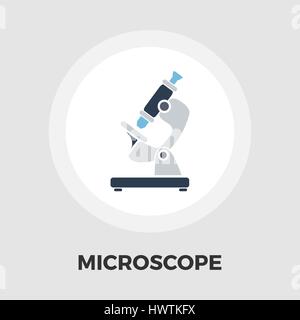 Microscope icon vector. Flat icon isolated on the white background. Editable EPS file. Vector illustration. Stock Vector