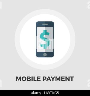 Mobile payment icon vector. Flat icon isolated on the white background. Editable EPS file. Vector illustration. Stock Vector