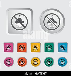 Icon cake. Vector illustration EPS. Stock Vector