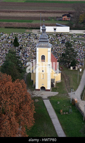 Parish Church of Saint Michael in Preloscica, Croatia on November 10, 2007. Stock Photo