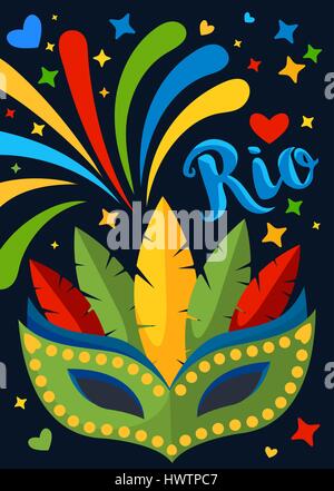 Brazil Carnival Background for Placard, Poster, Flyer and Banner Design Stock Vector