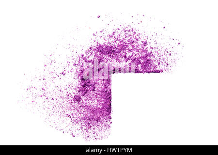 Crushed makeup isolated on white background Stock Photo
