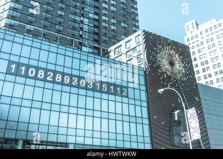 Doomsday Clock in Manhattan Stock Photo