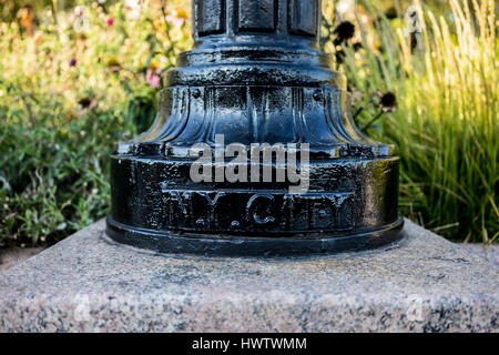 Light base in Battery Park, Manhattan, NYC, USA Stock Photo