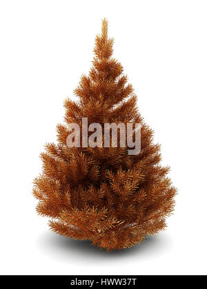 3d illustration of Christmas tree over white background with Stock ...