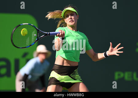 Key Biscayne, Florida, USA. 22nd Mar, 2017. Eugenie Bouchard Vs Ashleigh Barty during the Miami Open at Crandon Park Tennis Center on March 22, 2017 in Key Biscayne, Florida. Credit: Mpi04/Media Punch/Alamy Live News Stock Photo