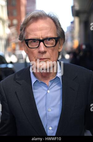 New York, NY, USA. 23rd Mar, 2017. Bill Nighy out and about for Celebrity Candids - THU, New York, NY March 23, 2017. Credit: Derek Storm/Everett Collection/Alamy Live News Stock Photo