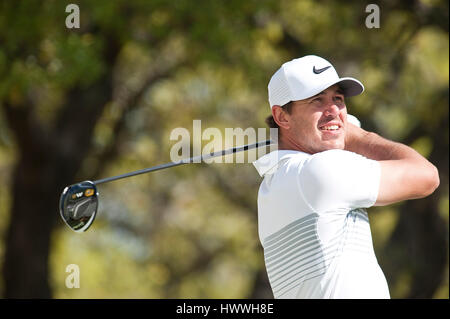 Austin, Texas, USA. March 23, 2017: Brooks Koepka in action Round 2 Group Play matches at the World Golf Championships Dell Technologies Match Play at the Austin Country Club. Austin, Texas. Mario Cantu/CSM Credit: Cal Sport Media/Alamy Live News Stock Photo