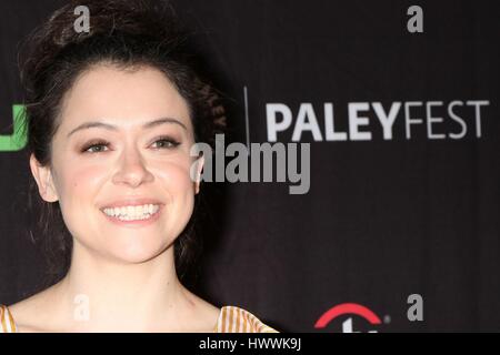 Los Angeles, CA, USA. 23rd Mar, 2017. Tatiana Maslany at arrivals for ORPHAN BLACK at 34th Annual Paleyfest Los Angeles, The Dolby Theatre at Hollywood and Highland Center, Los Angeles, CA March 23, 2017. Credit: Priscilla Grant/Everett Collection/Alamy Live News Stock Photo