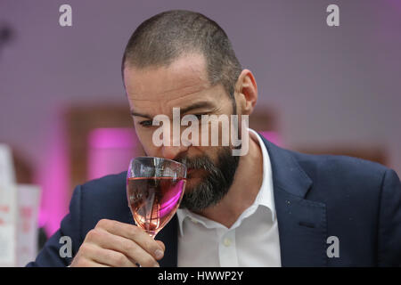 Olympia London, UK. 24th Mar, 2017. Fred Sirieix at the drinks bar Festival. Katie Piper, Fred Sirieix and Martin Lewis officially open the Ideal Home Show sponsored by Zoopla at Olympia London. Celebrities take part in the launch the Ideal Home Show. Credit: Dinendra Haria/Alamy Live News Stock Photo