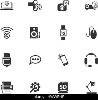 Electronics repair vector icons for user interface design Stock Vector