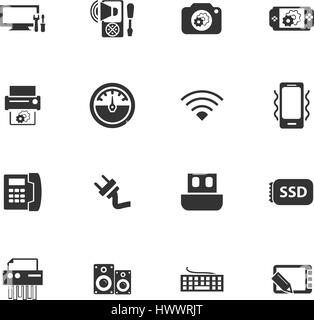 Electronics repair vector icons for user interface design Stock Vector