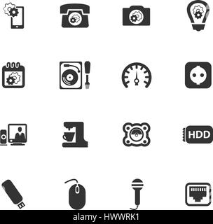 Electronics repair vector icons for user interface design Stock Vector