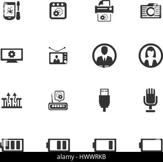 Electronics repair vector icons for user interface design Stock Vector