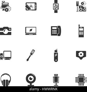 Electronics repair vector icons for user interface design Stock Vector