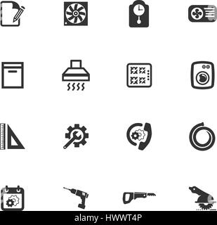 Electronics repair vector icons for user interface design Stock Vector