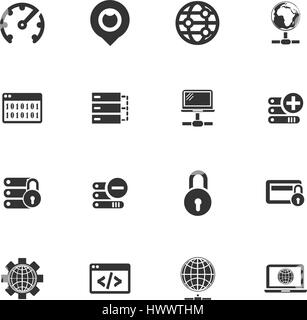 Hosting provider vector icons for user interface design Stock Vector ...