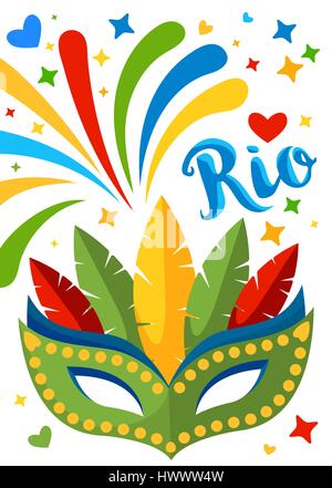 Brazil Carnival Background for Placard, Poster, Flyer and Banner Design Stock Vector