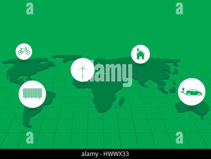 Green earth concept Stock Vector