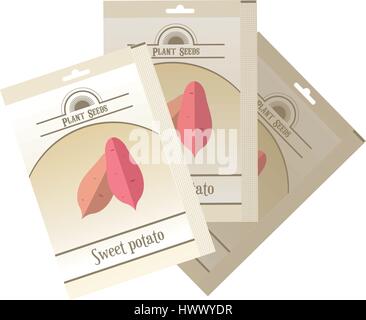 Pack of Sweet potato seeds Stock Vector