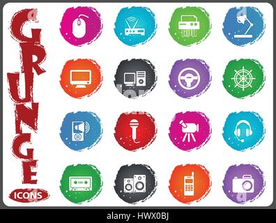 Devices icon set for web sites and user interface Stock Vector