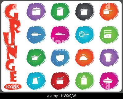 Dishes symbol icons for user interface design Stock Vector