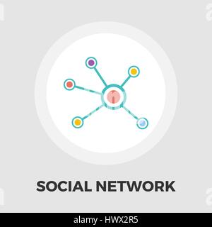 Social network icon vector. Flat icon isolated on the white background. Editable EPS file. Vector illustration. Stock Vector