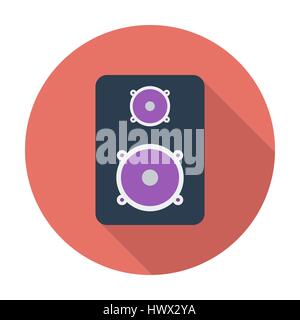 Speaker. Single flat color icon. Vector illustration. Stock Vector