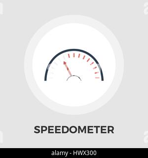 Speedometer icon vector. Flat icon isolated on the white background. Editable EPS file. Vector illustration. Stock Vector