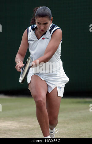 FABIOLA ZULUAGA WIMBLEDON CHAMPIONSHIPS 2004 WIMBLEDON LONDON ENGLAND 24 June 2004 Stock Photo