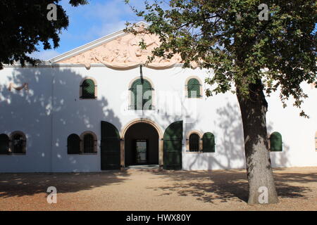 Cape Dutch buildings at Groot Constantia Wine Estate, Cape Town, South Africa Stock Photo