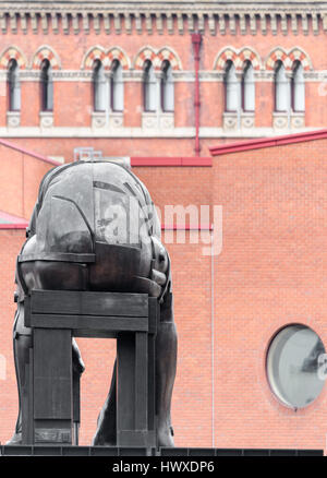 Statue of Isaac Newton, British library, London. Stock Photo