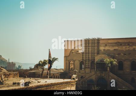 Cairo, Egypt, February 25,2017: View Of Old Buildings Inside Cairo 