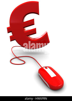 Euro symbol with computer mouse Stock Photo - Alamy