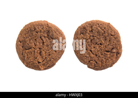 Chocolate chip cookie isolated on white background. Stock Photo