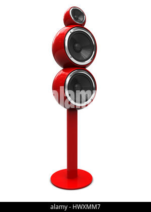 3d illustration of modern audio speaker isolated over white background Stock Photo