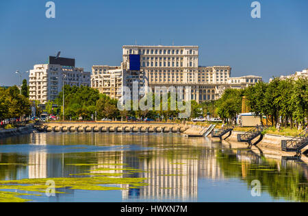 View of Palace of Parliament in Bucharest, Romania Stock Photo