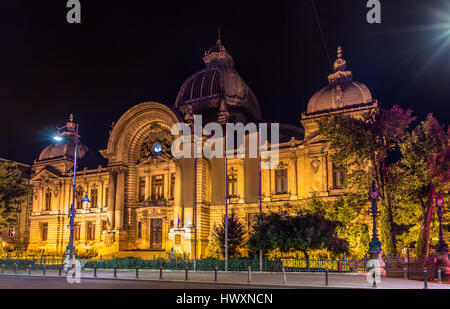 CEC Palace in Bucharest - Romania Stock Photo