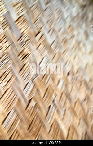 a wall build on wicker bamboo like abstract vintage surface Stock Photo