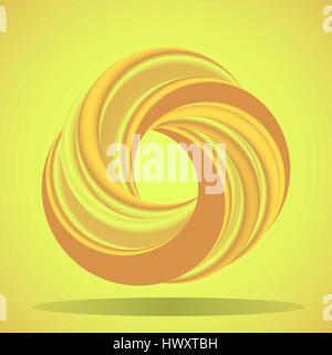 Abstract geometric shape with torus-like figure Stock Vector