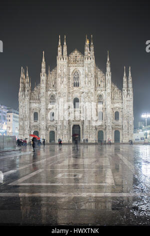 The Duomo di Milano, cathedral dedicated to Saint Mary of the Nativity ...