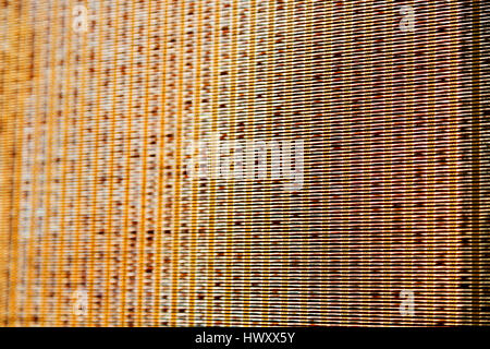 a wall build on wicker bamboo like abstract vintage surface Stock Photo