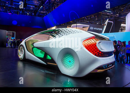 LAS VEGAS - JAN 08 : Toyota Concept car at the CES Show in Las Vegas, Navada, on January 08, 2016. CES is the world's leading consumer-electronics sho Stock Photo