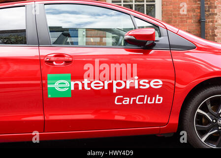 Enterprise car-club in Birmingham ,UK: Stock Photo