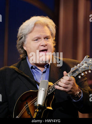 Musican Ricky Skaggs and his band, The Kentucky Thunder, performs during a segment of 'The Late Late Show with Craig Ferguson' at CBS Television City on June 18, 2008 in Los Angeles, California. Photo by Francis Specker Stock Photo