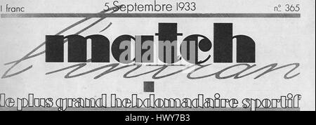 MATCH l'INTRAN n°491 du 10/12/1935; Tommy Loughran-André