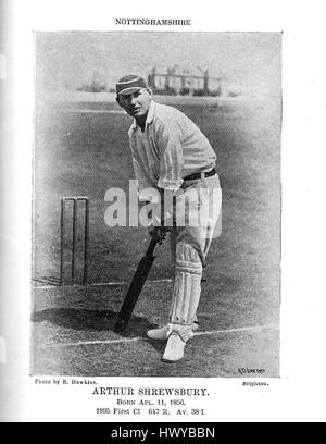 Arthur Shrewsbury Cricketer Stock Photo